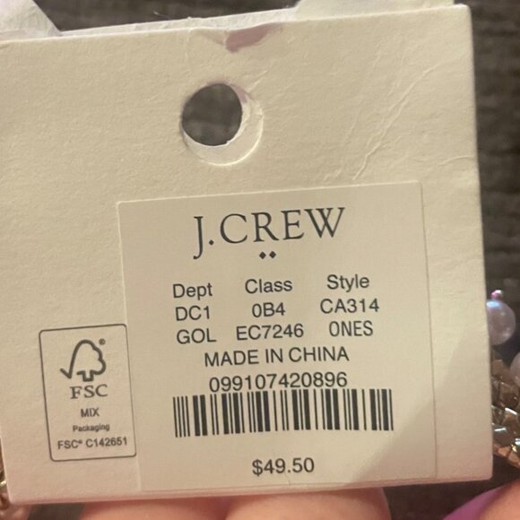J.Crew Factory Gold and Pearl Stretch Bracelets Set-of-Six Elastic CA314 - Picture 4 of 5